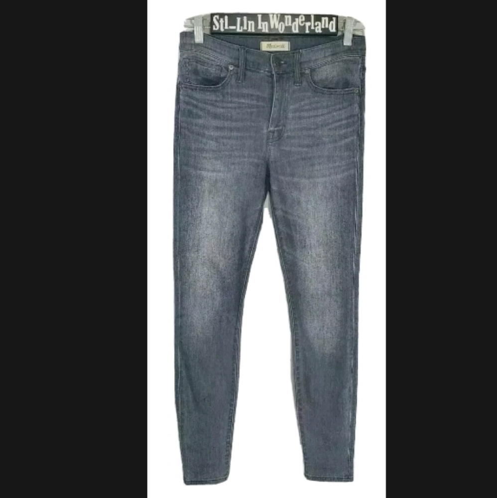 Madewell 9" High Rise Skinny Jeans Gray Denim 27